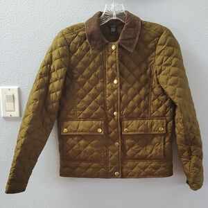 J. Crew Quilted Green Barn Jacket